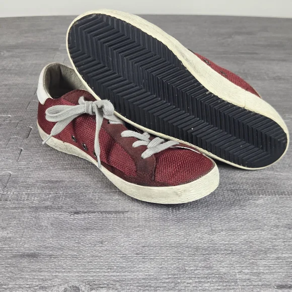 Golden Goose Superstar Sneakers Womens Red White Distressed Italy W-7.5 - Picture 5 of 8